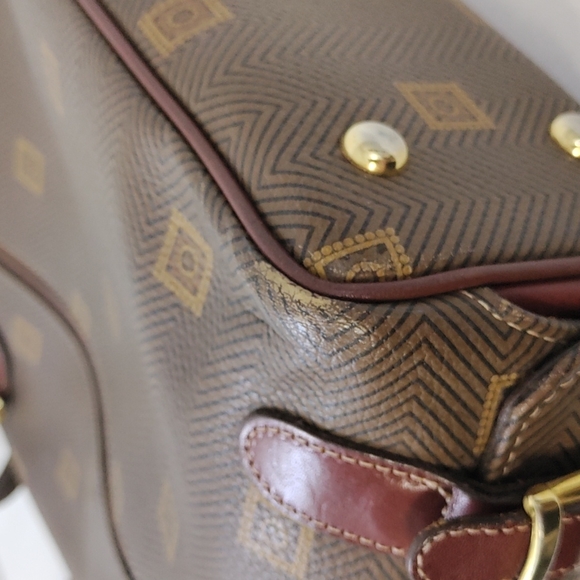 💥FINAL PRICE💥 Texier Vintage Brown Leather Logo Shoulder Bag Tote - Picture 12 of 12